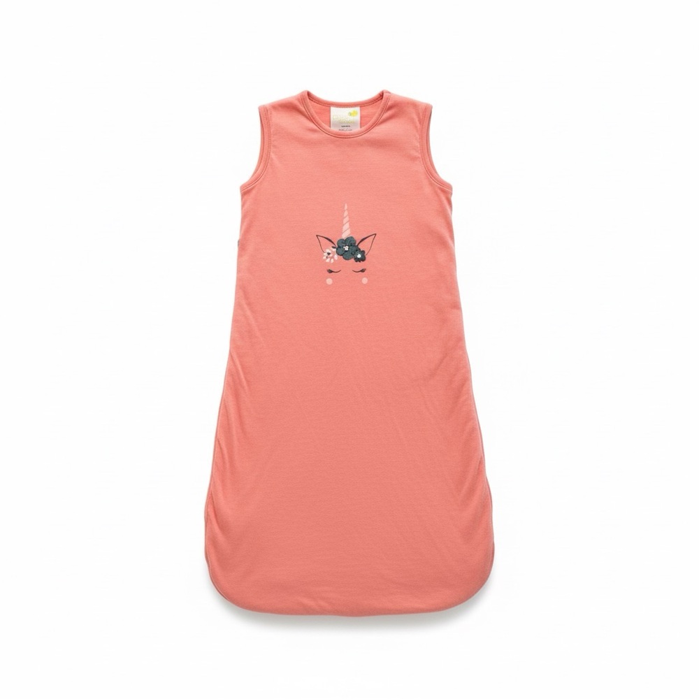 Perlimpinpin | Pink Unicorn Soft Cotton Sleep Sack (1TOG)